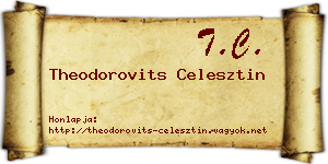 Theodorovits Celesztin névjegykártya